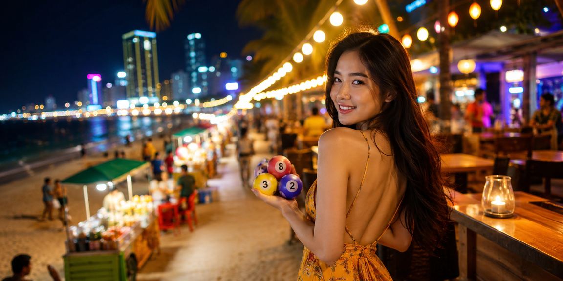 Người chơi tại chợ đêm Nha Trang trải nghiệm xổ số và giải trí trực tuyến về đêm